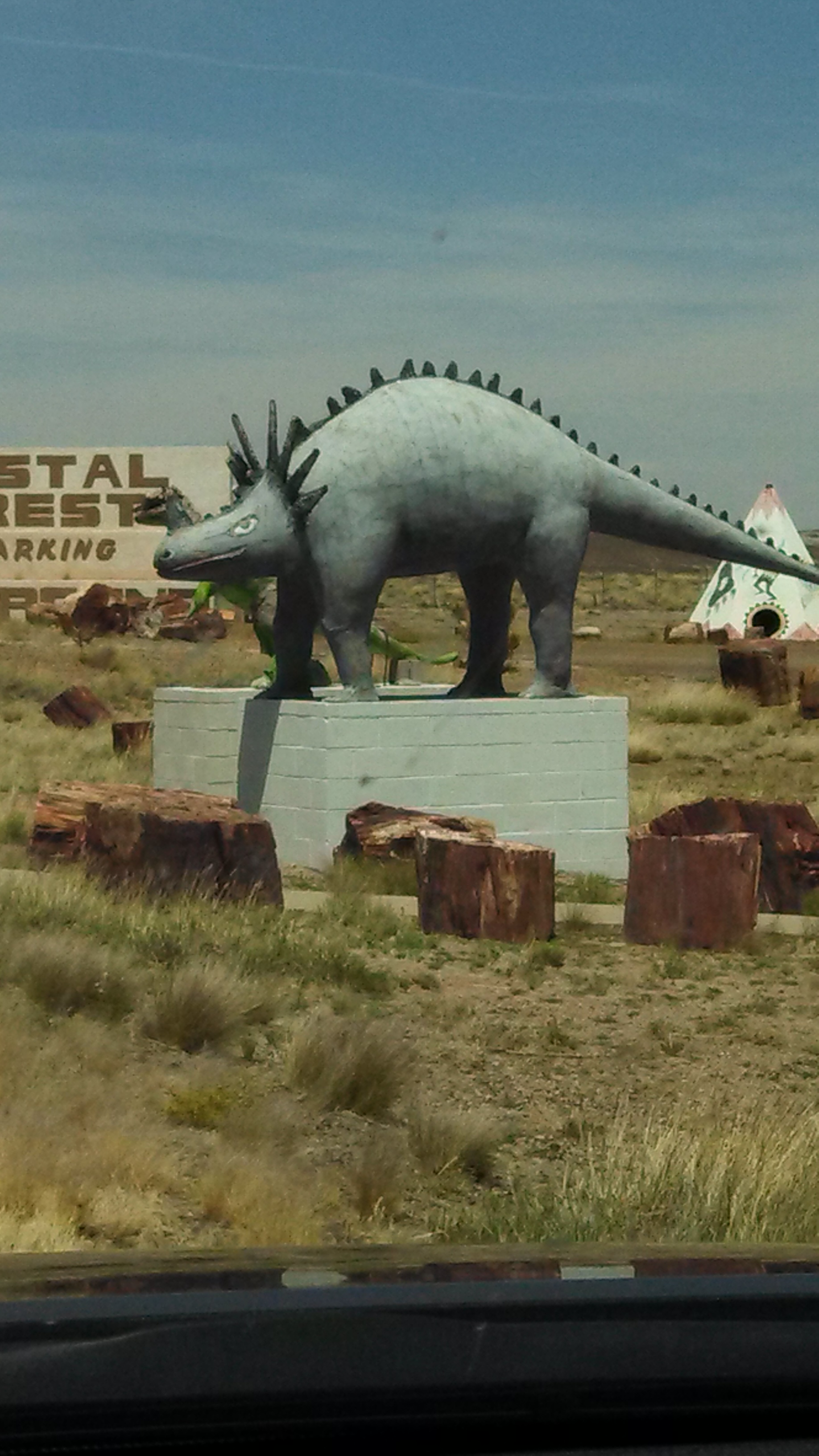 Holbrook kitsch announcing the Petrified Forest
