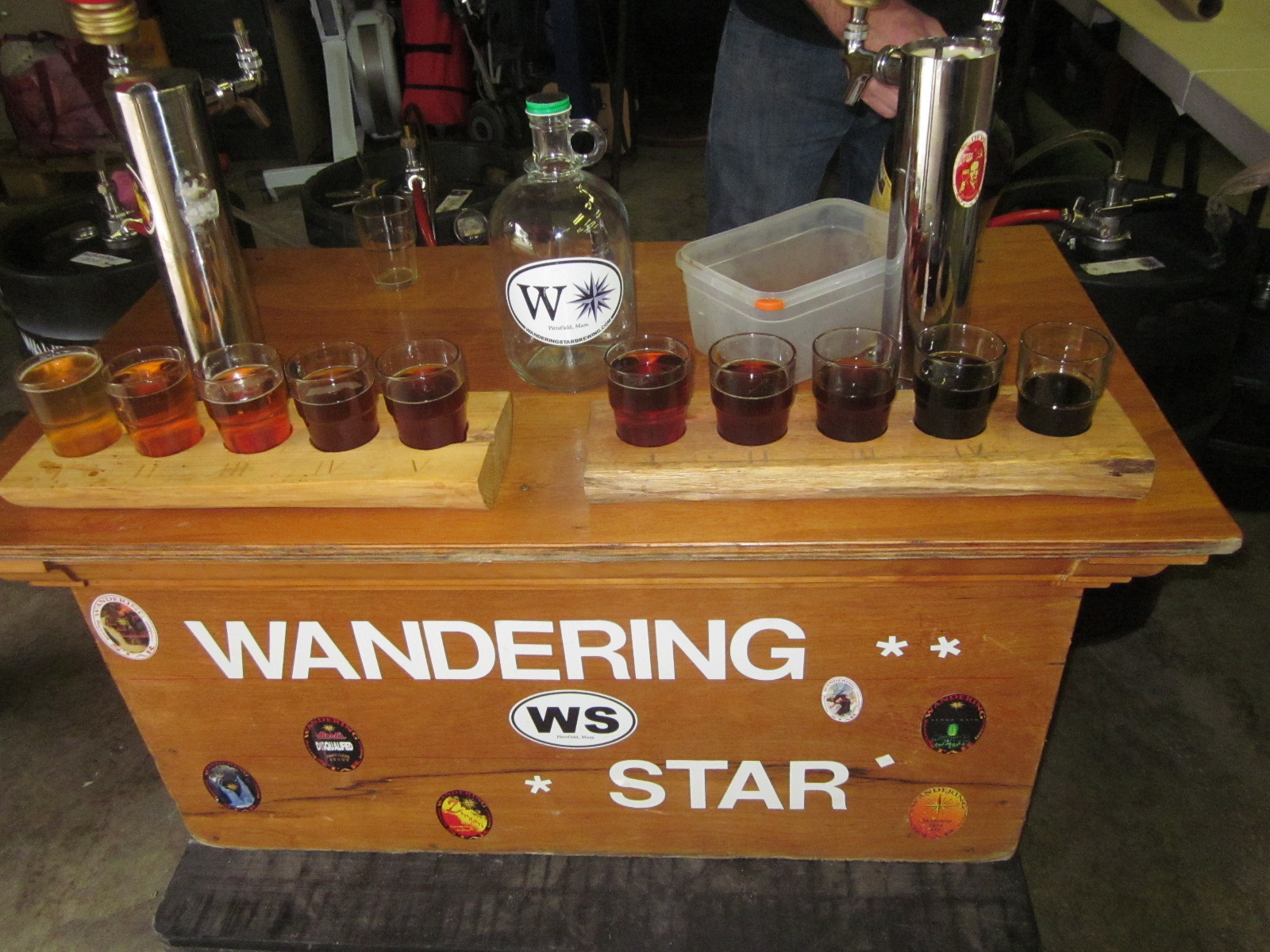 Wandering Star's current offerings at the brewery