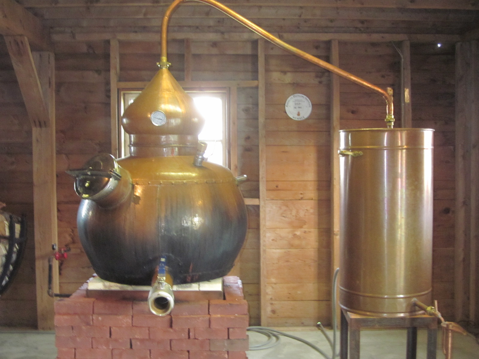 The still at Sweetgrass Farm Winery