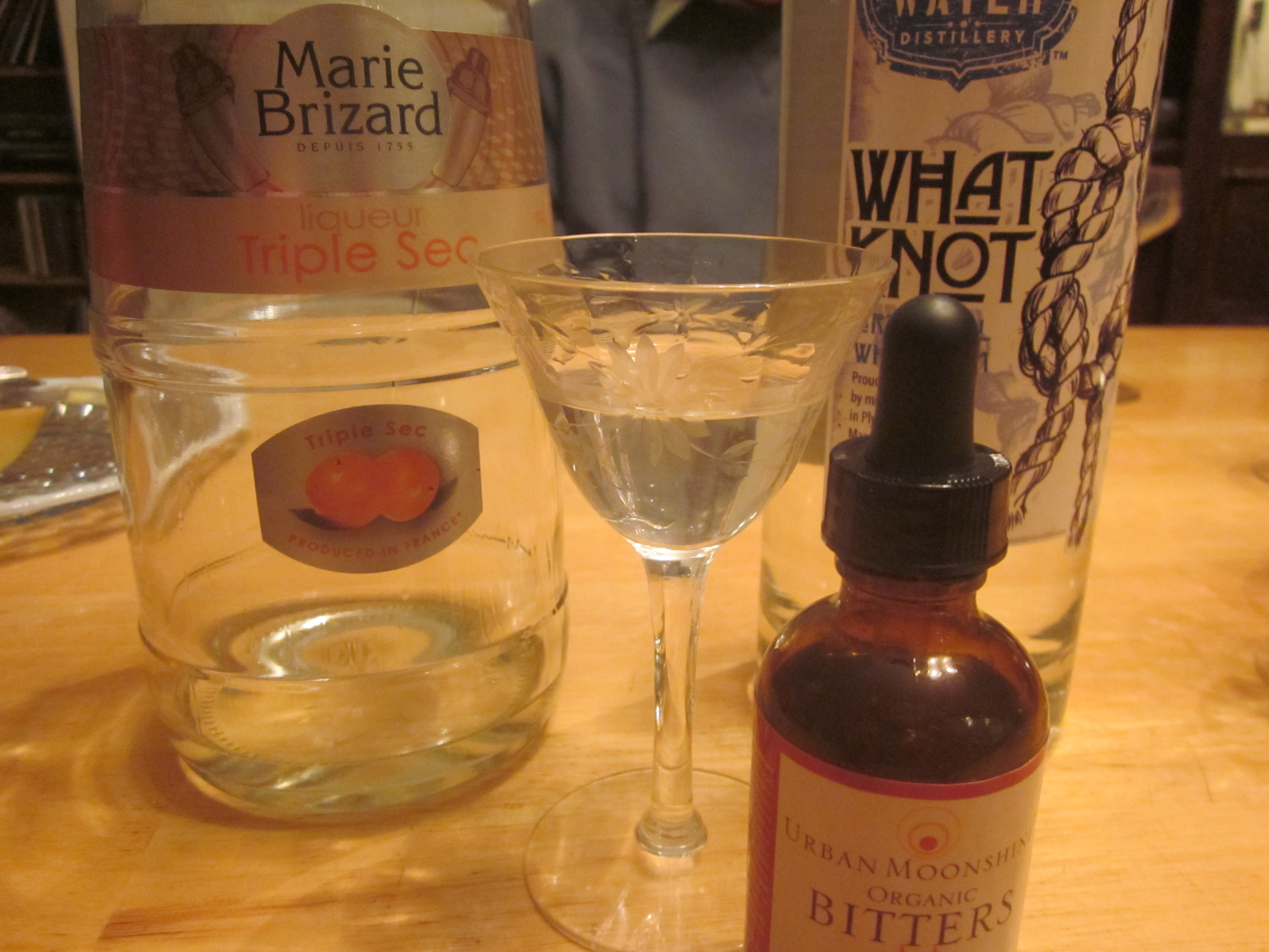 A Fancy Rum cocktail is rum, bitters, and Triple Sec