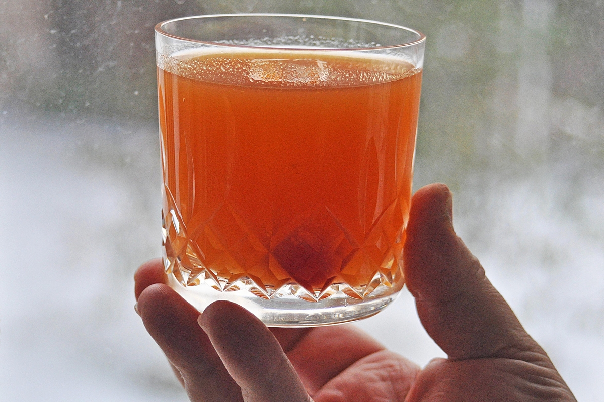 Apricot Smash on a Snowy Day