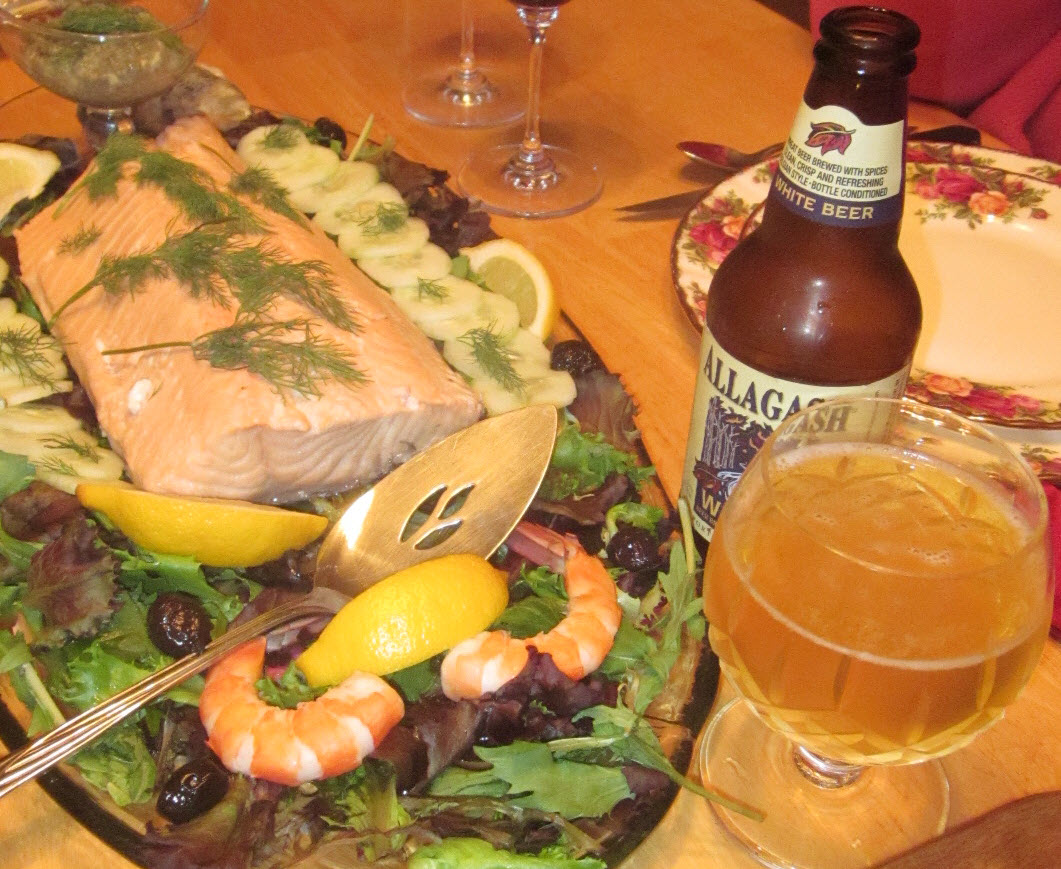 Allagash White with Poached Salmon