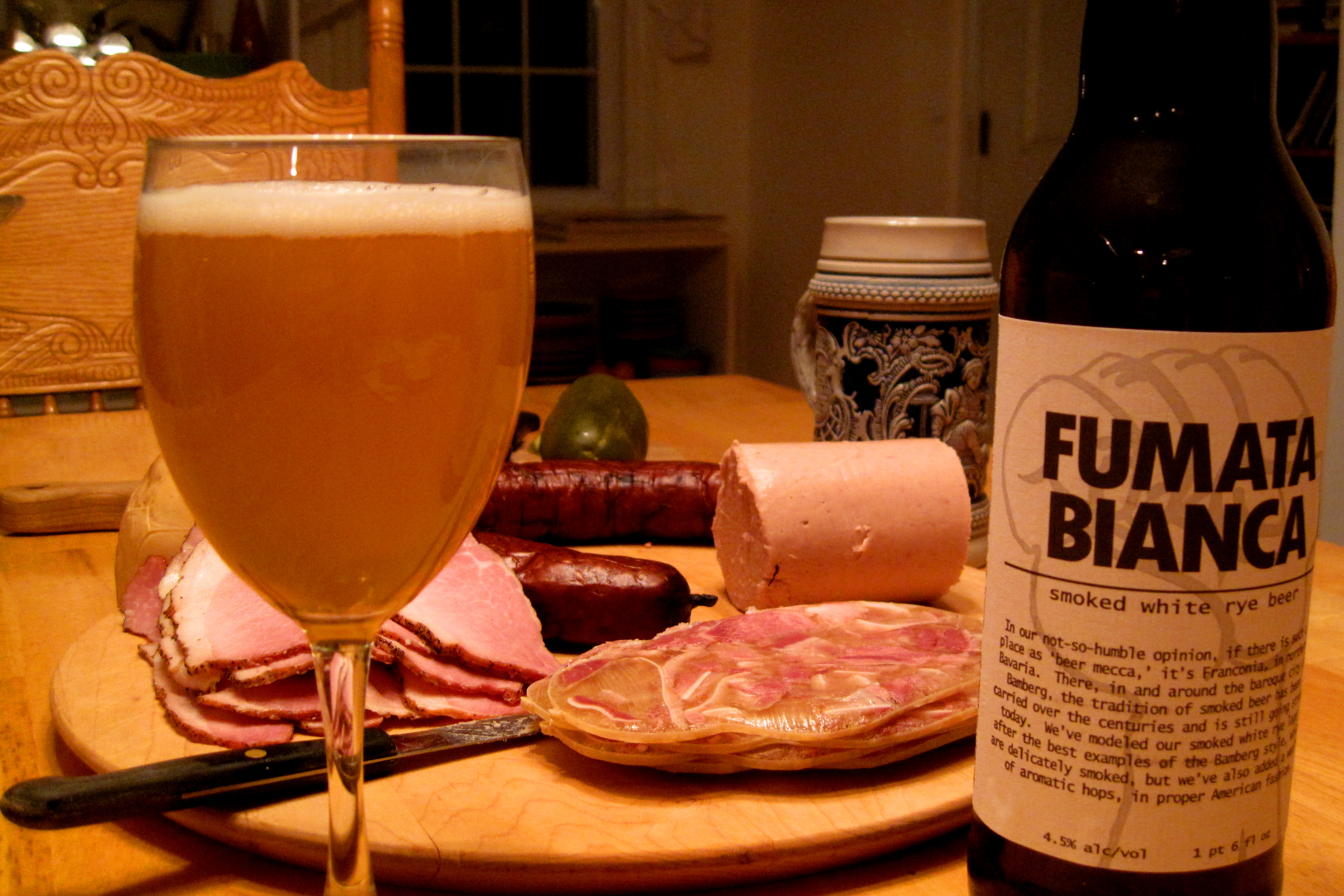 High & Mighty Fumata Bianca with smoked sausages