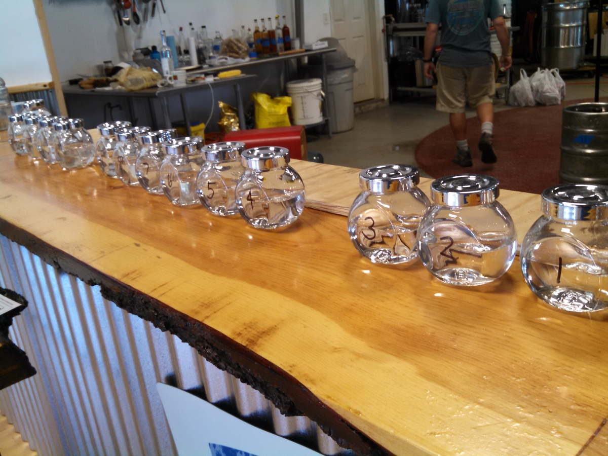 The cuts from a batch at Dirty Water Distillery in Plymouth