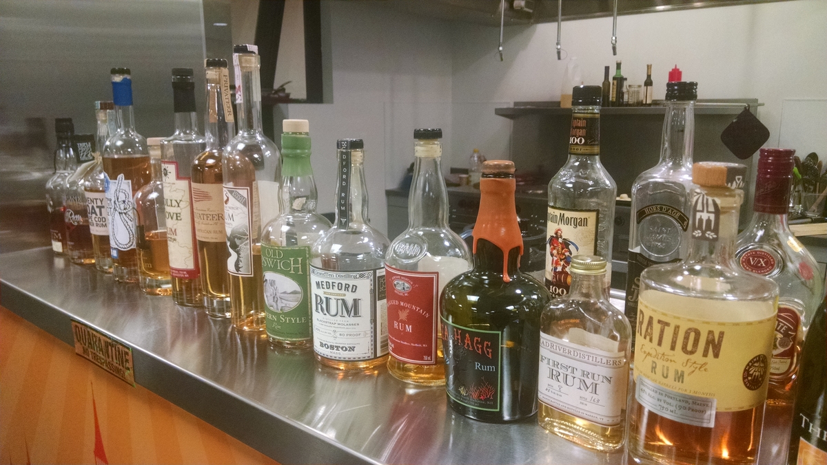 14 New England Rums compared with some island rums