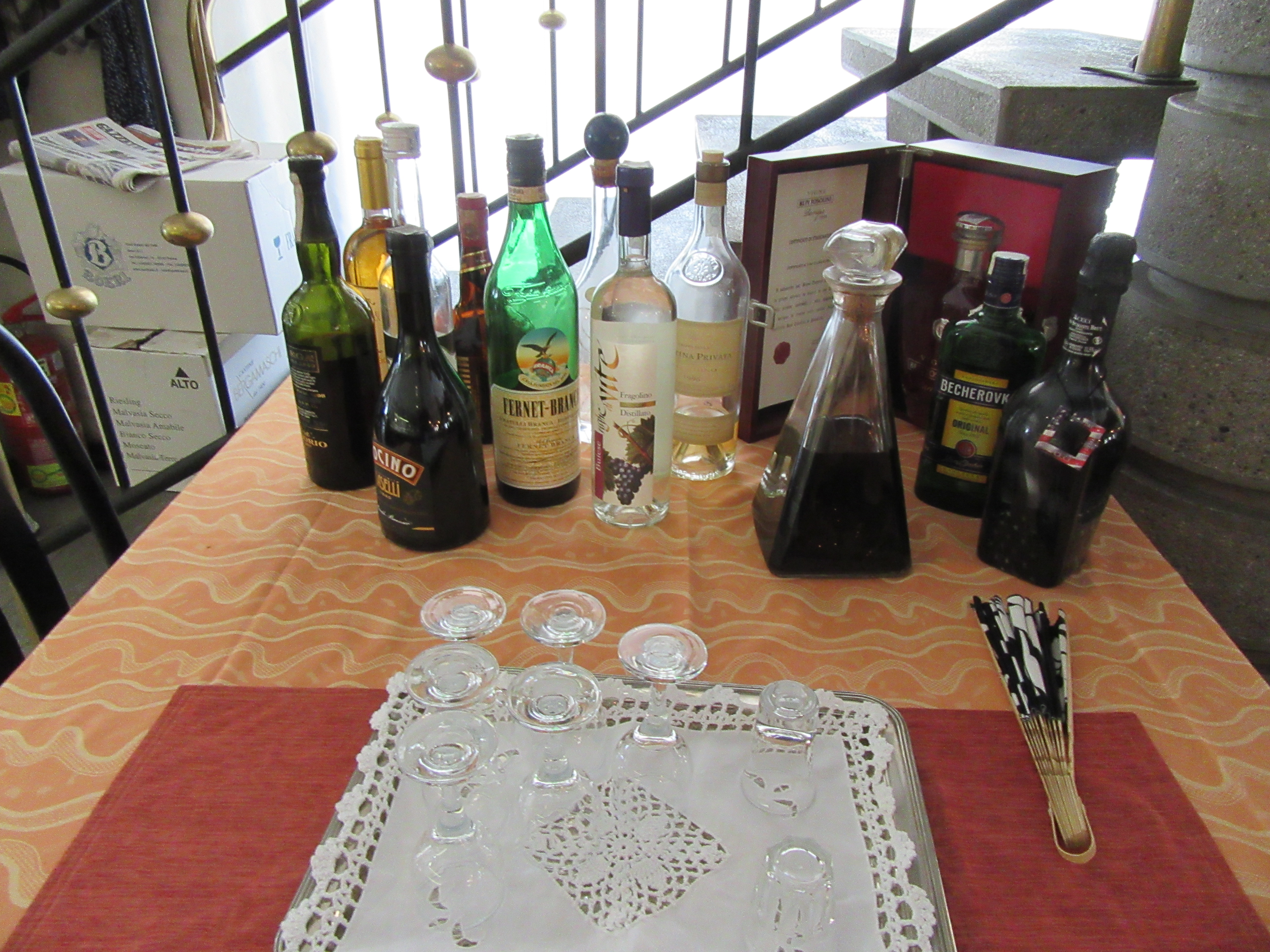 An assortment of post-prandial Digestivas