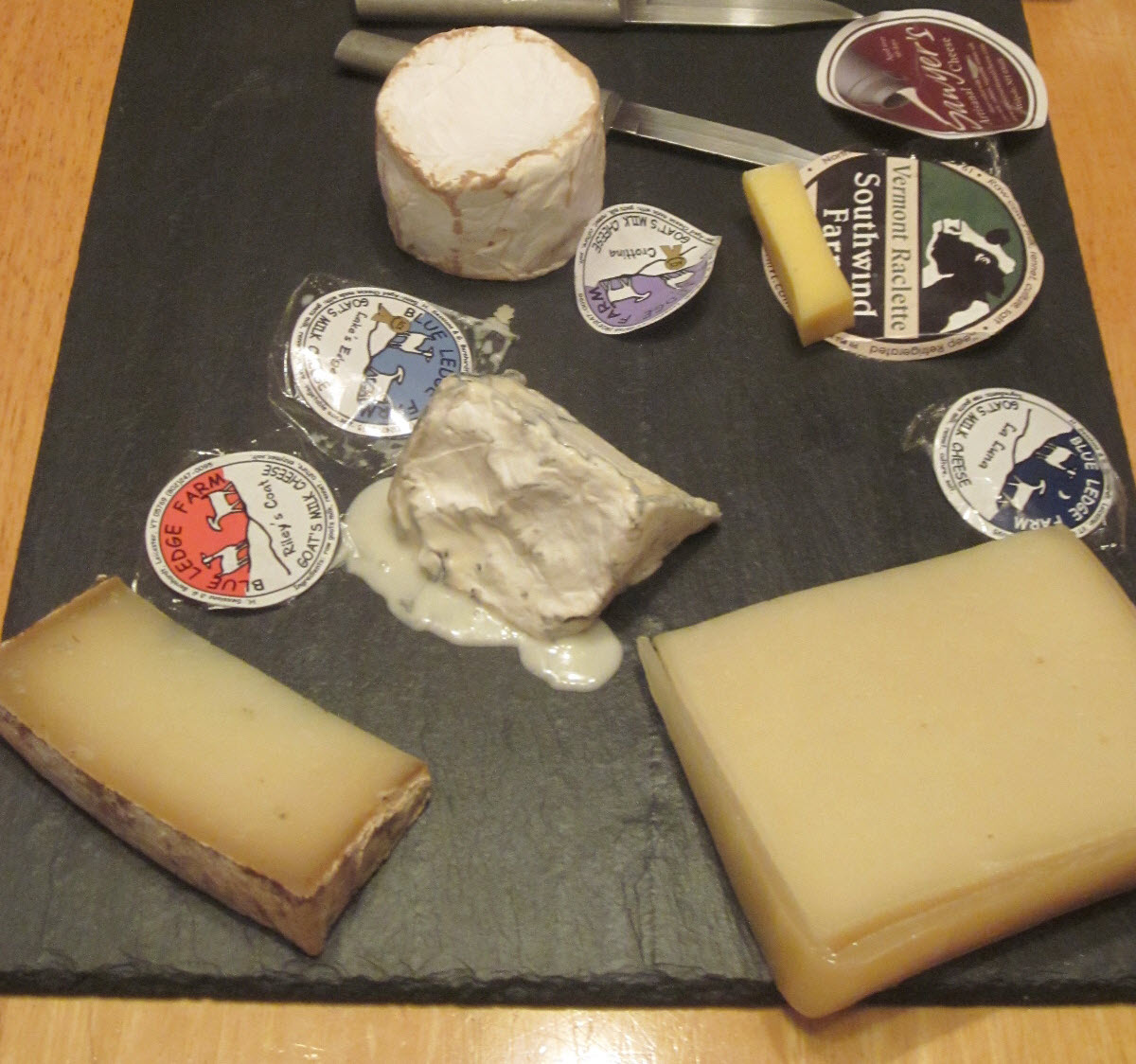 four cheeses from Blue Ledge Farm