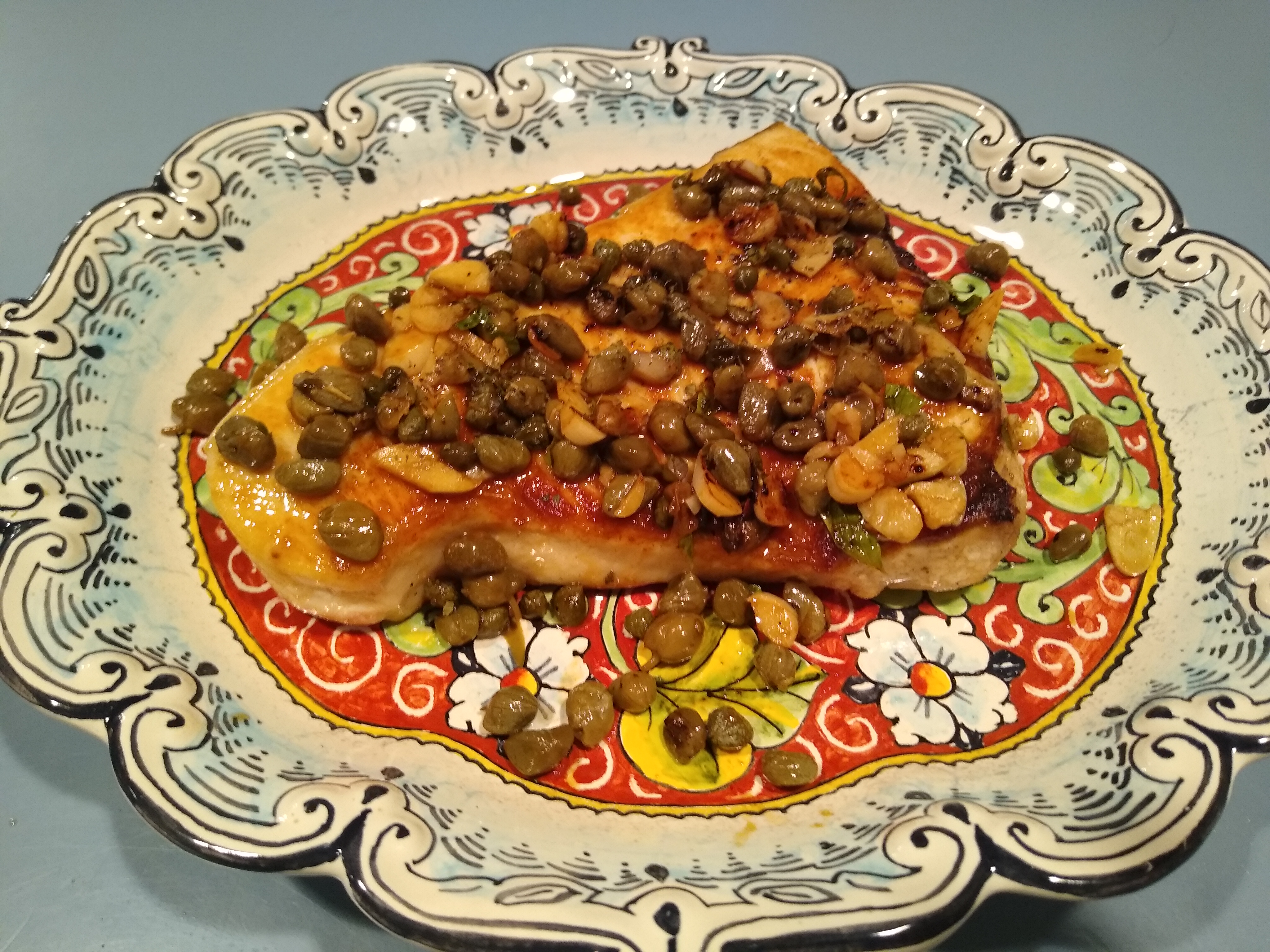 Swordfish with Lemon & Capers