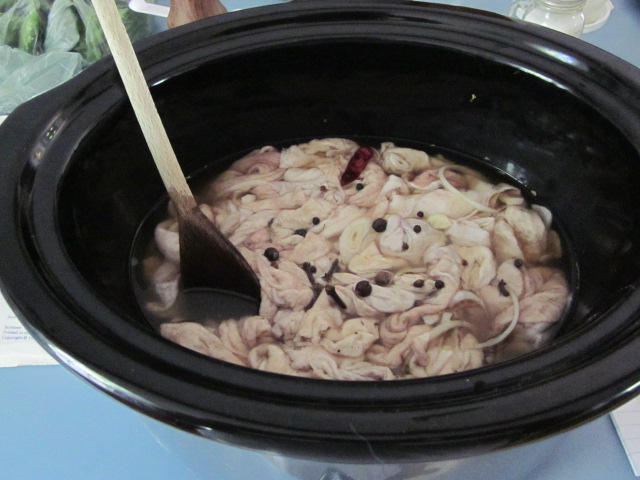 Chitterlings: Seasoning