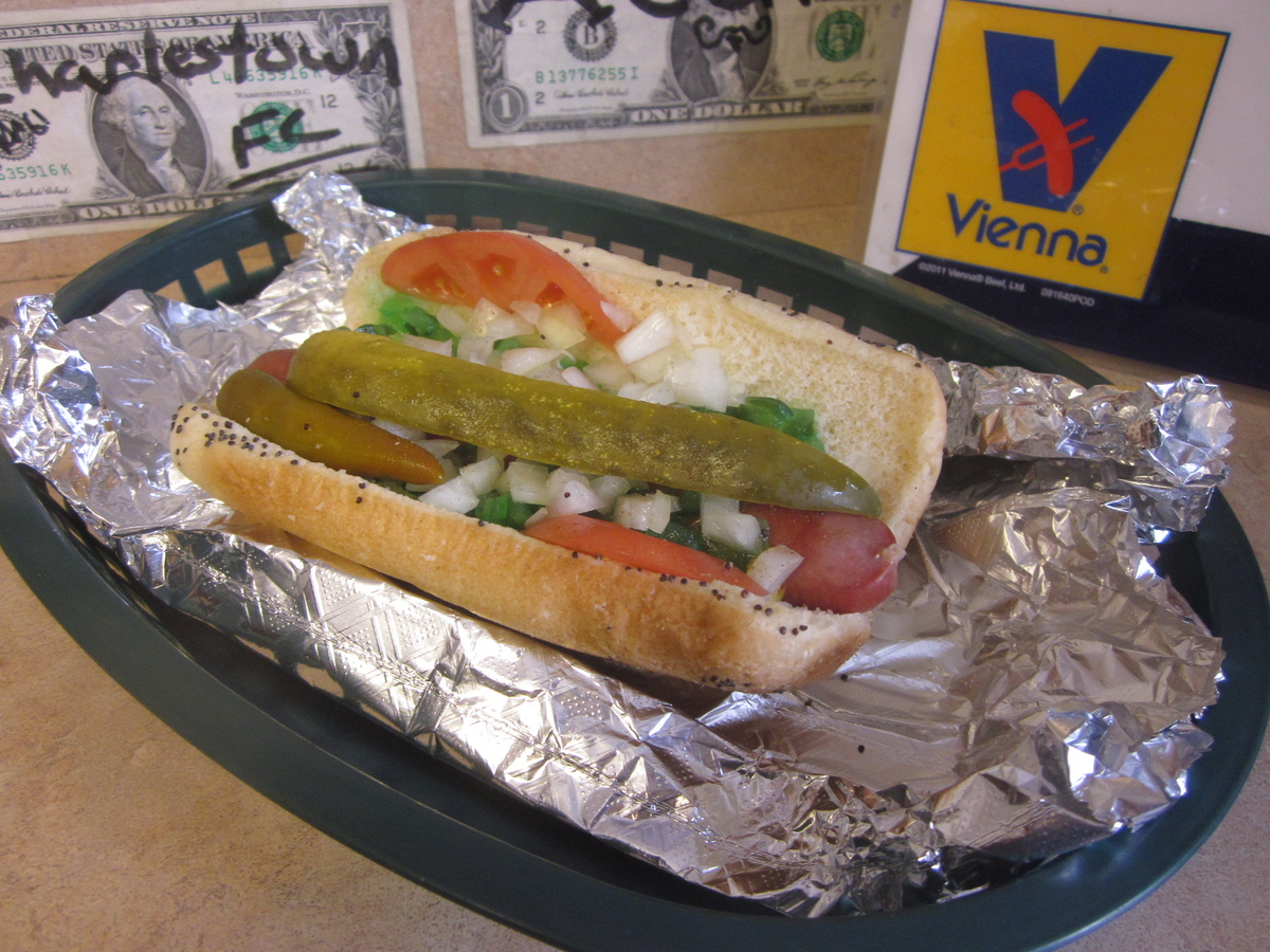 Chicago-style Hot Dog from Windy City Eats, in Weymouth