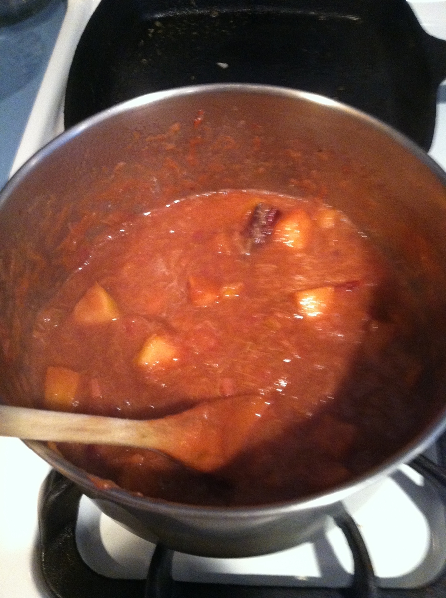 Rhubarb in the pot