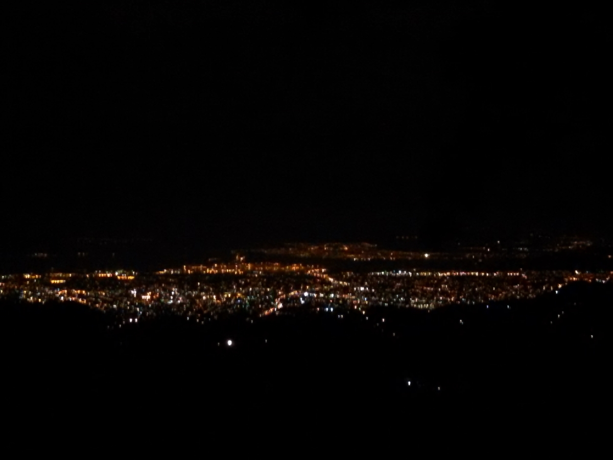 Kingston at night from Strawberry Hill
