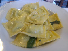 ravioli with butter and sage