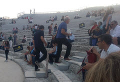 the amphitheater