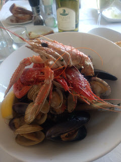 Assiete of Shellfish at La Reggia