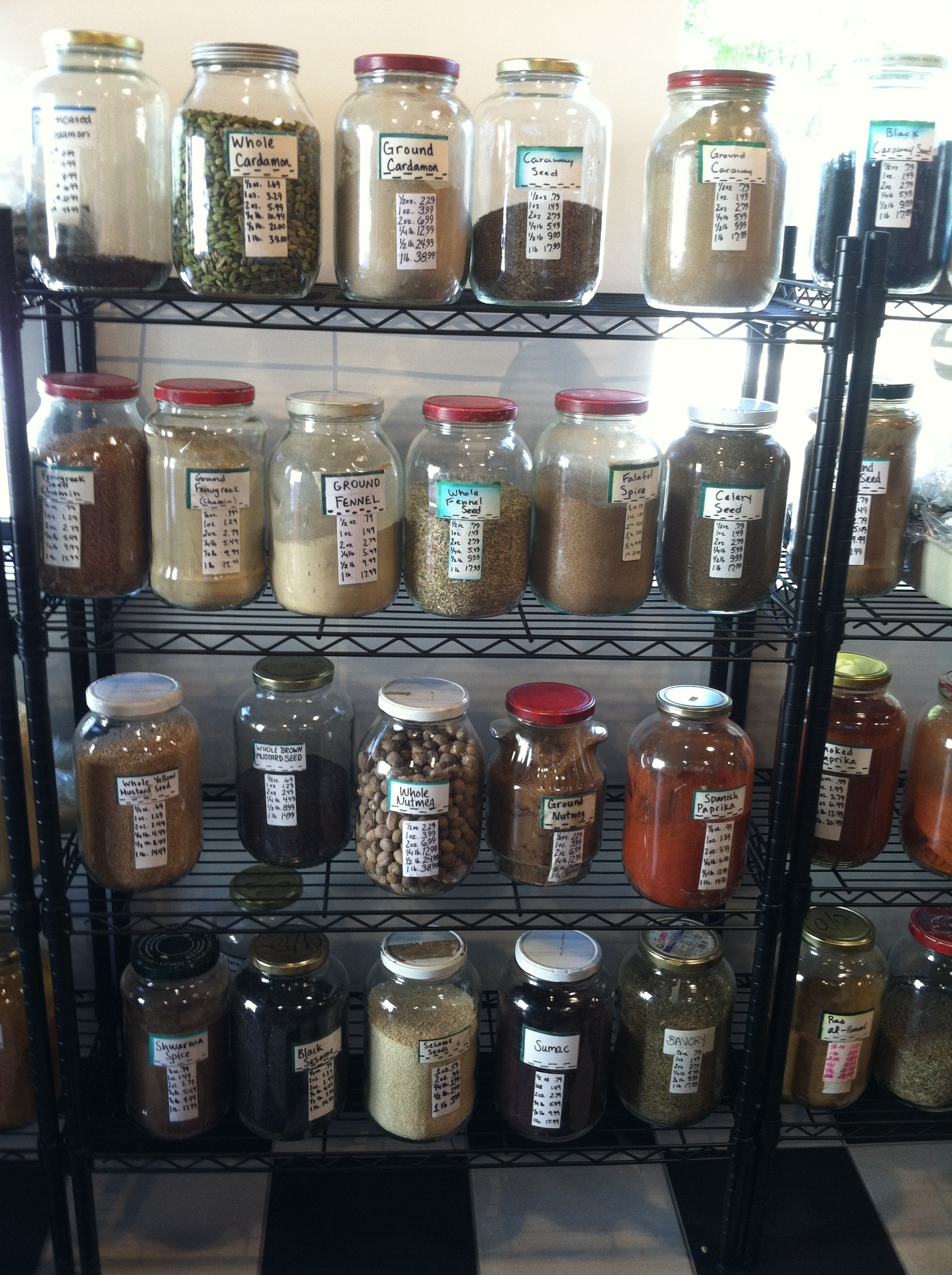 Spices at Eh Hyder's Mediterranean Marketplace