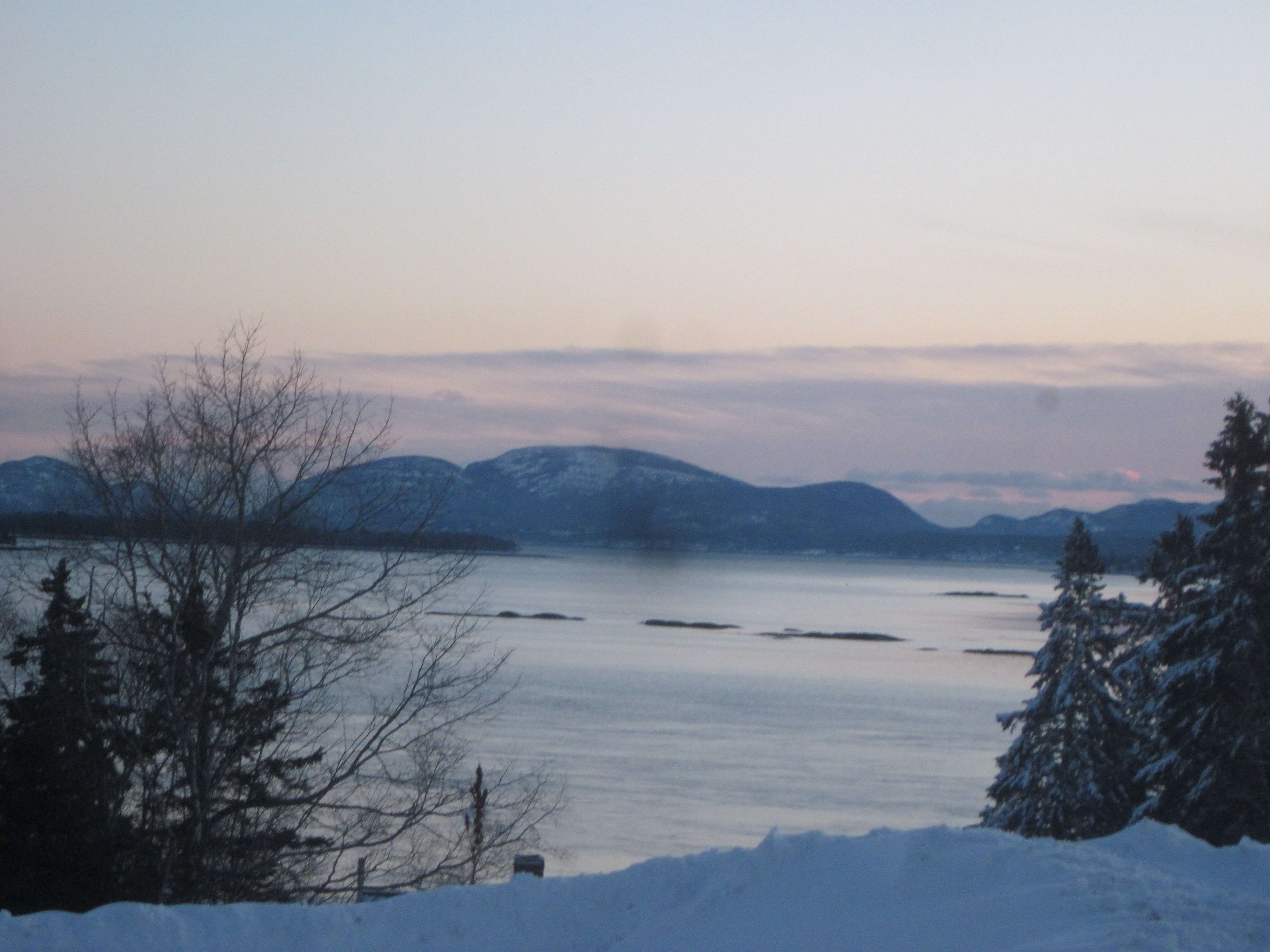 View of Cadillac Mountain from Rte 1 in Sullivan, ME