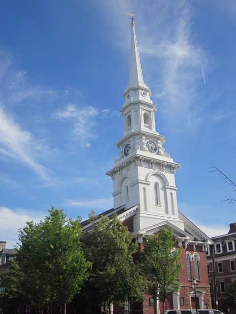 The steeple in Market Square, Portsmouth