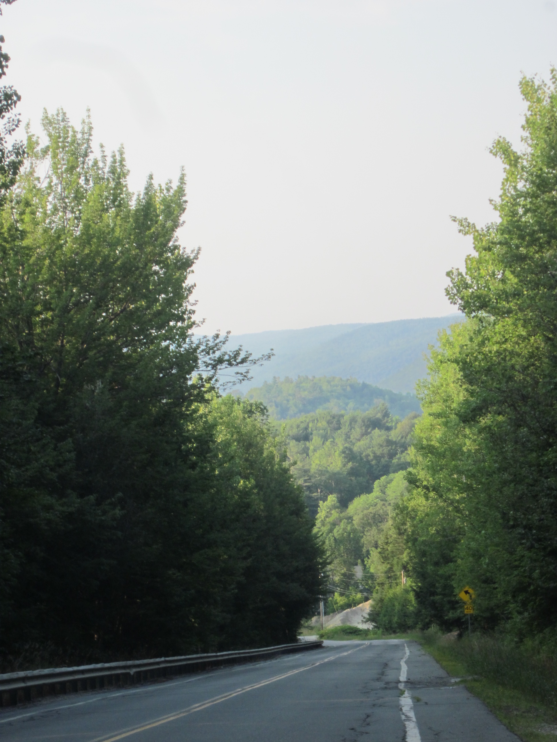 Route 100 in southern Vermont, heading north