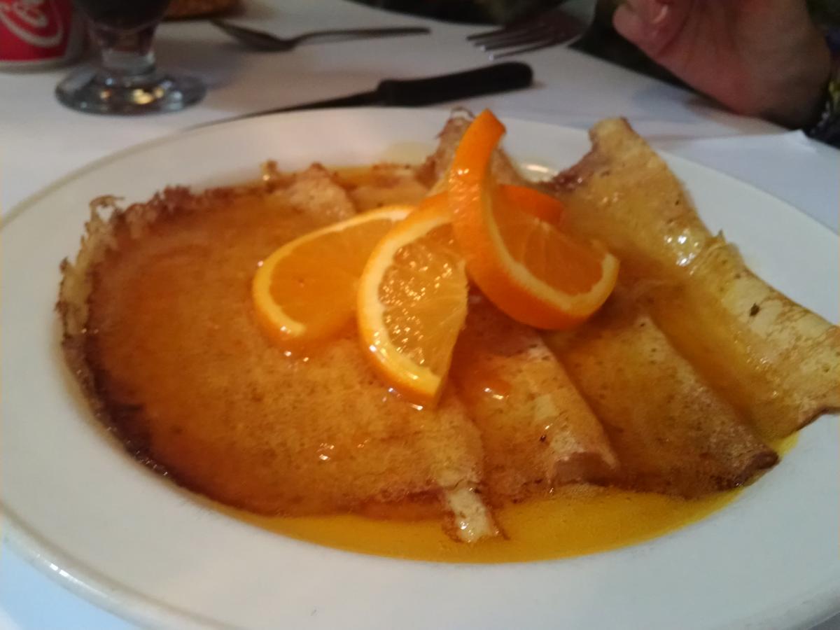 Crepes Suzette at Le Petit Chateau