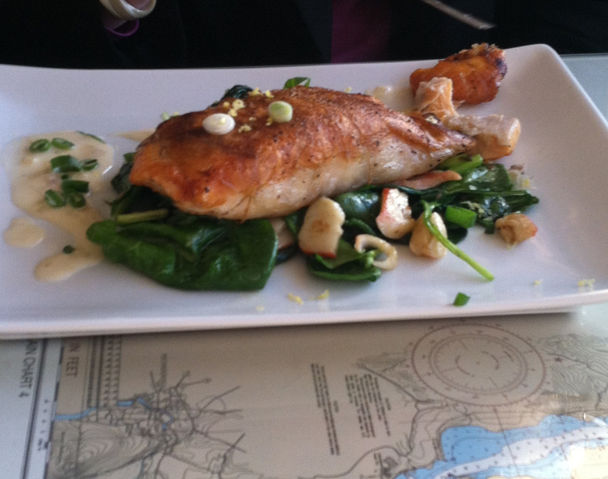 Potato-crusted Salmon at Lakehouse